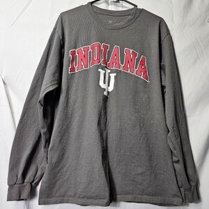 Fanatics Indiana Hoosier long sleeve gray shirt Indiana University Large